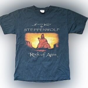 💕Vintage💕 John Kay & Steppenwolf Anniversary Tour 2002 T-Shirt 2-Sided
